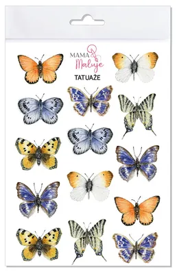 Produktbild von Schmetterlinge 2 temporäre Tattoos, Mom Paints