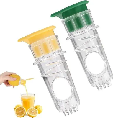Obrázok produktu pre Ručný odšťavovač na limety, pomaranče a citróny (2 ks, zeleno-žltý), recyklovateľný