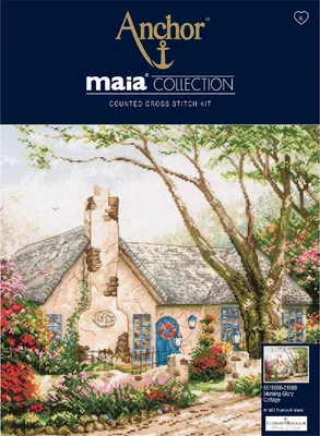 Produktbild von Anchor Maia Collection Kreuzstich-Set "Morning Glory Cottage", Zählmuster