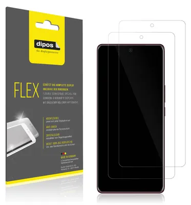 Produktbild von 2x Schutzfolie für Vivo V29e Folie, 100% Displayabdeckung, dipos Flex