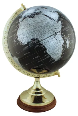 Imagen del producto de Globo terráqueo, latón/madera, 47 cm, color