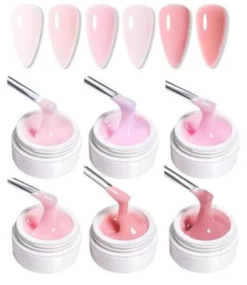 Zdjęcie produktu dla Żel budujący do paznokci zestaw 6 kolorów przedłużanie stylizacja DIY