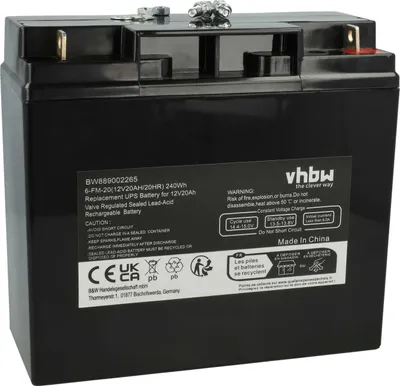 Produktbild von vhbw Akku Ersatz für AGM10 für USV (20 Ah, 12 V, AGM)
