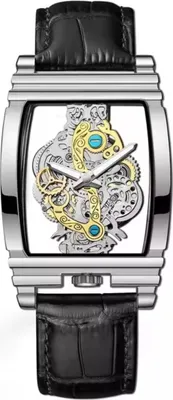 Produktbild von Uhr AN-33728 - Elegante Herrenuhr in Schwarz/Silber KP33728