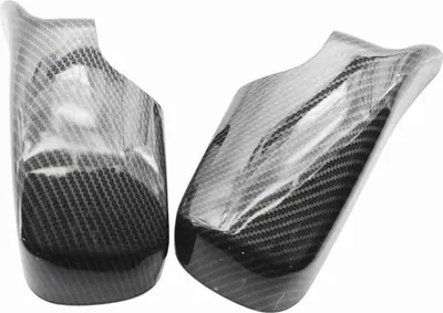 Image de Cache rétroviseur de porte latérale, look fibre de carbone, ailes L&R, caches rétroviseurs, remplacement pour BMW E46 1998-2005