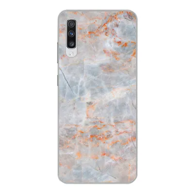 Produktbild von MuchoWow® Handyhülle Schutzhülle Hülle für Samsung Galaxy A70 Marmor - Luxus - Orange Silikon Softcase Handy Hülle - Schutzhaube