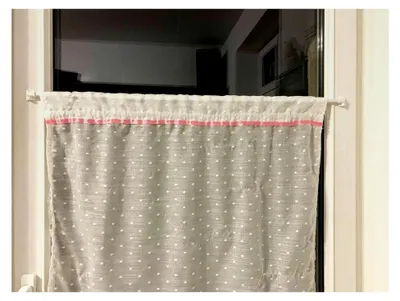 Produktbild von 2 Gardinenstangen, Vitragestangen für Scheibengardinen weiß aus Metall/Kunststoff ausziehbar von 80-120cm + 4 Klebehaken