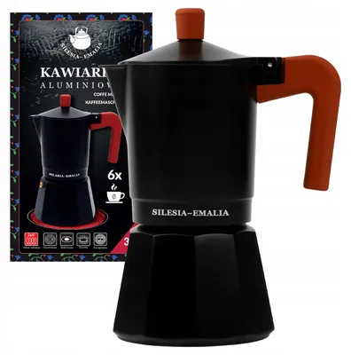 Produktbild von Kaffeekanne aus Aluminium 300 ml, 6 Tassen Espresso für jeden Herd Silesia