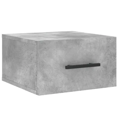 Image de vidaXL Table de nuit murale gris béton 35x35x20 cm