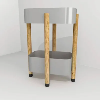 Obrázek produktu pro Regál do koupelny Devo Sonet šedá/dub přírodní 49 x 68 x 34 cm SF-PRZY49-L10D01L09