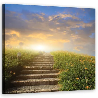 Produktbild von Leinwandbild landschaften - gelb 50x50 cm Feeby gelb wandbild bereit zum aufhängen