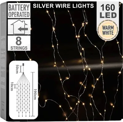 Produktbild von Weihnachtsbaum Lichterkette 160 LEDs, 190 cm, warmweiß