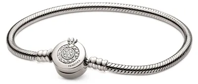 Immagine prodotto di Pandora Moments, Bracciale a maglie di serpente Sparkling Crown O 599046C01 Bracciale da donna, Misura del bracciale: 19 cm