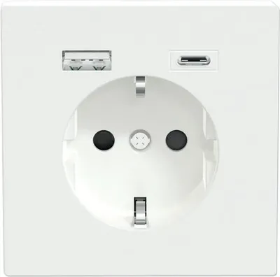 Obrázek produktu pro Schuko zásuvka s USB nabíječkou - Zásuvka MEG2367-6035