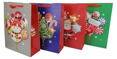 Produktbild von Weihnachtsgeschenktüte 32 x 26 x 10 cm MIX – ADAR