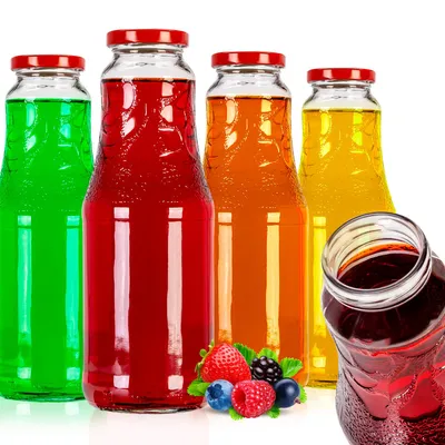 Zdjęcie produktu dla SuperButelki - 30x Butelka szklana SOCZEK 1000 ml z zakrętką, 1 l na soki wino napoje kompot + lejek i E-BOOK z przepisami, 1l na sok, zestaw butelek