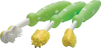 Productafbeelding van Tandpoets-trainingset voor baby's, paars, set van 3