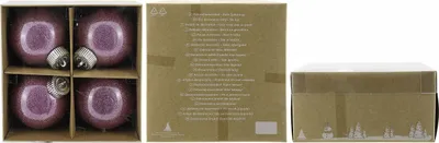 Produktbild von Weihnachtskugeln aus Kunststoff Ø 8 cm rosa 4 Stück