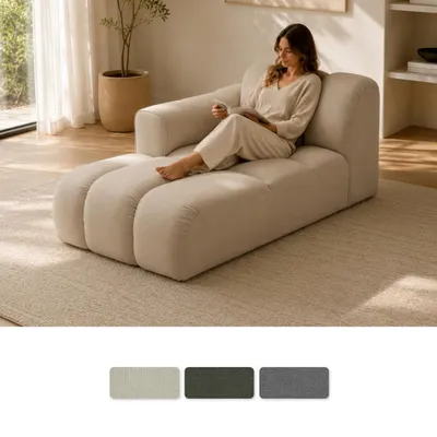 Image de MIUFORM Picco, fauteuil convertible 1 place, angle gauche, couleur beige