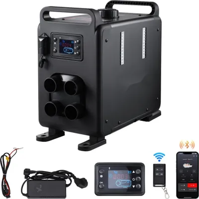 Immagine prodotto di Riscaldatore aria diesel - 12V/24V - 8kW - Controllo Bluetooth APP - Riscaldatore diesel - Sistema di riscaldamento per veicoli e camper