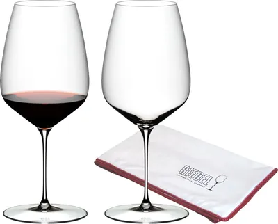 Produktbild von Riedel VELOCE Cabernet / Merlot Weinglas 2er Set + Poliertuch