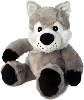 Immagine prodotto di Habibi Cuscino di peluche premium riscaldante per animali lupo bambino rimovibile