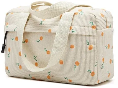 Image de Grande trousse de maquillage en velours côtelé pour femmes