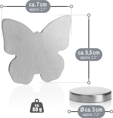 Image de com-four® 4x lest de nappe - poids de nappe en acier inoxydable - pince à nappe magnétique - env. 60 g