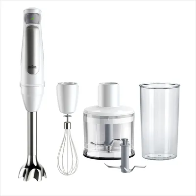 Productafbeelding van MultiQuick 7 staafmixer MQ 7035I (wit/roestvrij staal, 1.000 watt, met hakmolen en garde)