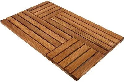 Produktbild von Holz-Badmat - Antirutsch-Design - 81,3 x 50,8 x 2,5 cm