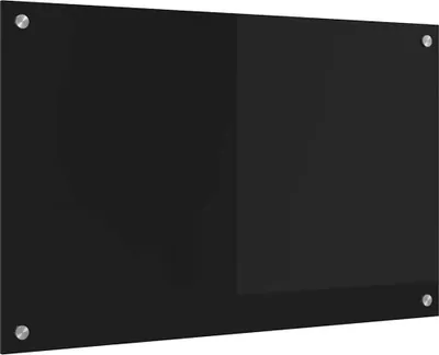 Zdjęcie produktu dla vidaXL Panel kuchenny czarny 80 x 50 cm Szkło hartowane