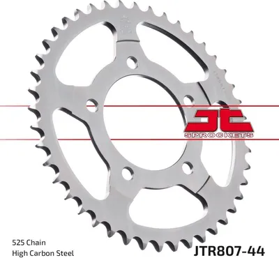 Produktbild von Kettenrad 44 Zähne Teilung 525 Typ R807 SCHWARZ für Suzuki GSF S 400 650 750 Bandit / GSX SV 650