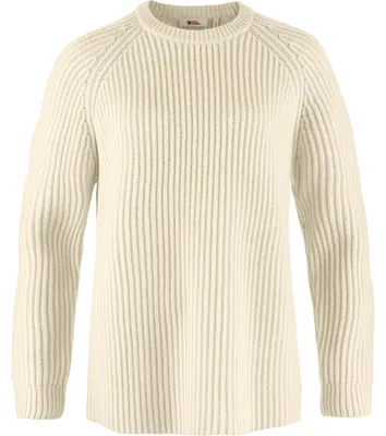 Produktbild von Fjällräven Damen Övik Rib Sweatshirt, Chalk White, L