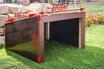 Produktbild von Wortek Mähroboter Garage Carport Rasenmäher Roboter Rasenroboter Unterstand Dach | Holz | fertig montiert
