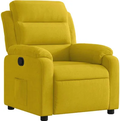 Image de vidaXL Fauteuil relax jaune velours