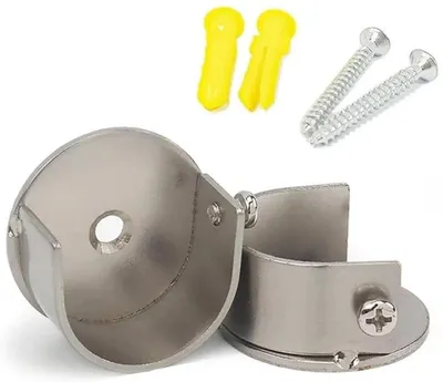 Produktbild von Azomor® Set von 2 stabilen Metallwandhaltern für Vorhangstangen mit einem Durchmesser von 28 mm