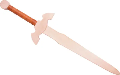 Produktbild von Spielzeugschwert aus Birke mit Kunstledergriff, ca. 60 cm, für Rollenspiele