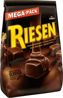 Produktbild von Storck Riesen Mega Pack Schokokaramell in kräftiger Schokolade 900g