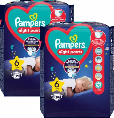 Immagine prodotto di Pieluchomajtki Pampers Pants Night Rozmiar 6 19 szt.