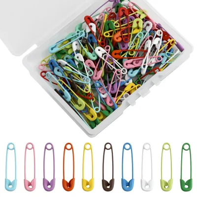 130 bunte Mini-Sicherheitsnadeln, 19 mm, Metall