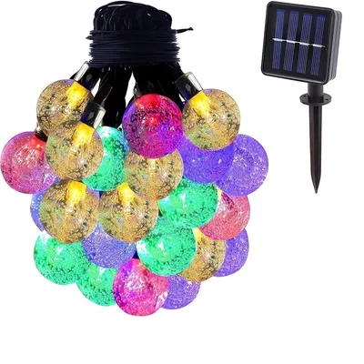 Zdjęcie produktu dla Verk 12298 Solarny łańcuch girlandy dekoracyjnej 20 LED, 450 cm, wielokolorowy