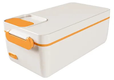 Produktbild von Zimilo Kabellose Elektrische Lunchbox 1L mit Akku: Beheizbare Brotdose aus Edelstahl 304 ohne Wasser für Büro, Unterwegs und Reisen, Weiß