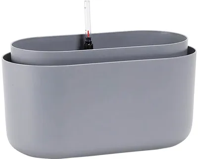 Obrázok produktu pre Samozavlažovací hrantík interiérový Plastia TOLITA 30,8 x 16 x 16,6 cm sivý
