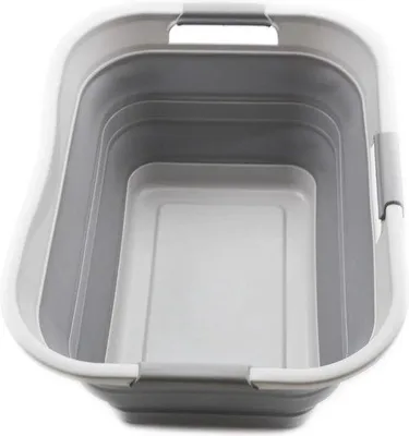 Produktbild von Faltbarer 30L Plastikwaschbecken Organizer Grau