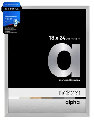Produktbild von nielsen Aluminium Bilderrahmen Alpha, 18x24 cm, Silber Matt