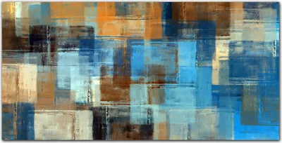 Produktbild von Coloray Bild aus Glas 140x70 Küche wanddekoration Dekoration wohnzimmer gehärtetes Glas glasblock mit bild - geometrische Formen