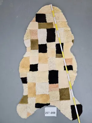 Produktbild von Echtes Öko Schaffell Patchwork Unikat 257-059