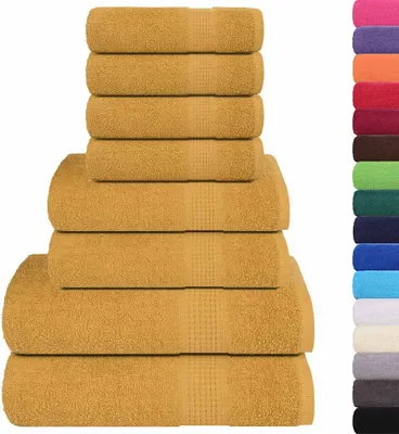 Immagine prodotto di vidaXL Set di 8 asciugamani FROGN Gold 360 g/m²