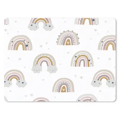 Produktbild von MuchoWow® Mauspad Mousepad Mädchen - Muster - Regenbogen 23x19 cm - Mousepads - Maus Mat - Pad - Mausunterlage - Schreibtischunterlage - Mauspad