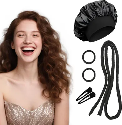 Produktbild von Flexibles Lockenset - Lockenwickler ohne Hitze - Hairstyle – Ohne Hitze – 1 Set – Schwarz